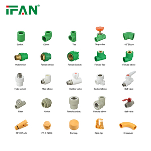 Màu sắc tùy chỉnh PPR phụ kiện pn25 màu sắc tùy chỉnh PPR phụ kiện nhà máy 15874 IFAN ISO Phụ kiện ống nhựa ban đầu ổ cắm khuỷu tay TEE - Product Image 2