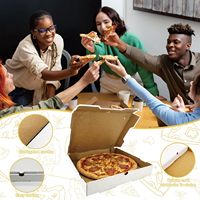 Boîte à pizza carrée en carton de haute qualité APP, modèle JX-110, 12 x 12 x 2, ventilée, durable, pour gâteaux ou livraison de repas