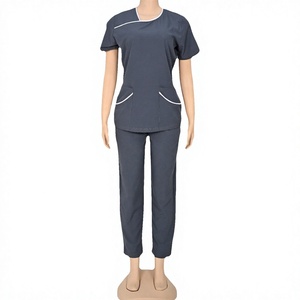 <b>Scrub</b> Uniform Styling Women's Maternity Set Solid Twist Four-Way Stretch Breathable Anti-Bacterial Eco-Friendly Wholesale Custom - Product Image 1