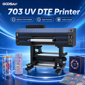 60cm A1 UV Dtf <b>Printer</b> 3 Head I3200 I1600 Crystal Label Sticker Ab Film Roll Transfer Printing Machine for Bottle Logo <b>Decal</b> - Product Image 1