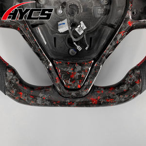 Volant sport en cuir Nappa et fibre de carbone forgée personnalisé pour Ford Fiesta <span class=keywords><strong>ST</strong></span> <span class=keywords><strong>ST</strong></span>-<span class=keywords><strong>Line</strong></span> <span class=keywords><strong>Focus</strong></span> MK4 RS - Product Image 5