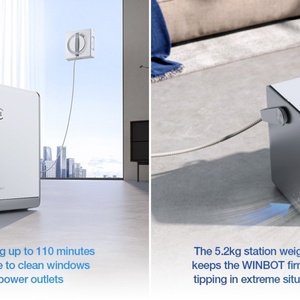 Robot Aspirador Ecovacs Winbot W2 Omni con Motor Eléctrico sin Escobillas, 7500Pa de Alta Succión, 3 Modos, Pulverización Fina, Limpieza sin Rayones - Product Image 3