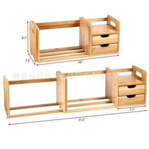 Organizador de escritorio, estante de almacenamiento de 3 niveles, tipo rectangular extraíble para uso en escritorio de oficina, dormitorio de estudiantes - Product Image 5