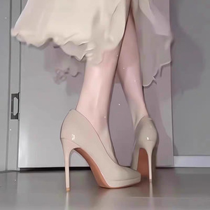 Nuovo modello estivo con plateau impermeabile per il massimo comfort <span class=keywords><strong>Scarpe</strong></span> con tacco alto da donna <span class=keywords><strong>color</strong></span> Nude - Product Image 3