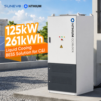 Batterie de stockage au lithium-ion HiTHIUM 125 kW 261 kWh refroidie par liquide, armoire extérieure pour centre de données, alimentation sans interruption