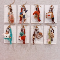 Porte-clés et pendentif personnalisable en tissu style coréen Ins Wind, écologique, recyclable, multi-usage, en forme de champignon, pour sac