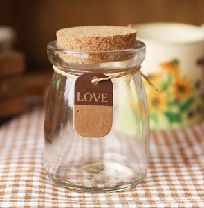 Wholesale 50ml 100ml 150ml <b>200ml</b> Mini Yogurt 7 oz Wooden Spoon of clear Pudding Jar Glass Yogurt Jar With Cork Lids - Product Image 4