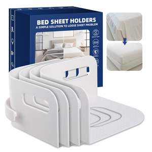 Sangles de maintien pour draps de lit avec anneaux en silicone fixes, pour maintenir les draps bien en place et étirés, sans outil, pour draps ajustés. - Product Image 1