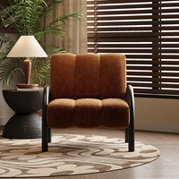 Fauteuil de loisirs en métal de style vintage avec accoudoirs, personnalisable pour salon et chambre à coucher