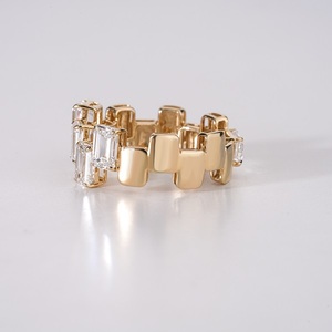 Luxury 14K Gold Lab Grown Emerald Unisex <b>Ring</b> Adjustable Fine Jewelry Gemstone Engagement Wedding <b>Ring</b> <b>for</b> <b>Men</b> Women - Product Image 2