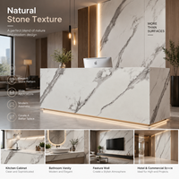 Panneau MDF mélaminé à motif marbré de 18 mm pour panneaux muraux intérieurs modernes et meubles sur mesure