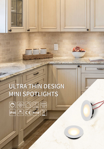LED Recessed Cabinet Light 3W Warm White 3000K Matte Finish Cabinet <b>Downlight</b> Ultra thin IP44 - Product Image 6