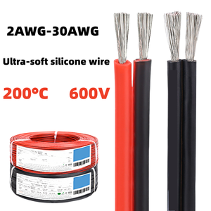 สายซิลิโคนอ่อนนุ่มพิเศษขนาด 10 AWG, รองรับกระแสไฟสูง 600V 200 ° ทนต่ออุณหภูมิสูง สำหรับแบตเตอรี่ลิเธียมรุ่นโดรน RC - Product Image 5