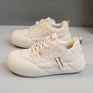 LYKU 2026 Nouvelle Collection Automne-Été – Chaussures Femme Respirantes en PU à Lacets, Antidérapantes, Plateforme Rehaussante, Style Décontracté et Sportif pour Étudiantes - Product Image 5
