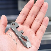 Outil multifonction tactique en titane de grade 5 personnalisé, fourni par l'usine, professionnel, EDC, barre de levier finition délavée, usiné CNC