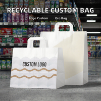 Sac en papier carton blanc mat de qualité supérieure pour chocolats, bonbons et confiseries de luxe
