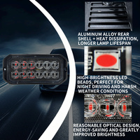 Feux stroboscopiques LED haute luminosité 3 watts pour véhicules d'urgence, camions, ambulances, voitures, montage sur surface avant, grilles LED, feux stroboscopiques