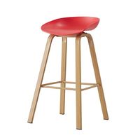Tabouret de bar commercial moderne, structure métallique de haute qualité, dossier en bois, chaise de bar pour restaurant, café, hôtel, projet de mobilier