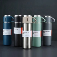 Frasco de vacío para alimentos, botella de agua térmica de viaje, vaso, taza, juego de regalo, acero inoxidable aislado 304, negocio moderno de agua caliente