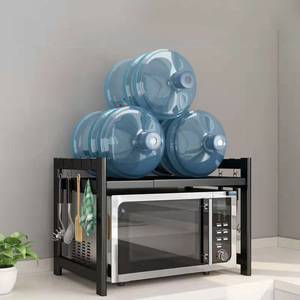 Étagère <span class=keywords><strong>de</strong></span> rangement pour micro-ondes <span class=keywords><strong>à</strong></span> 2 niveaux, <span class=keywords><strong>à</strong></span> placer librement dans la <span class=keywords><strong>cuisine</strong></span>, en métal noir/blanc, <span class=keywords><strong>support</strong></span> <span class=keywords><strong>de</strong></span> rangement <span class=keywords><strong>de</strong></span> bureau pour livres - Product Image 6