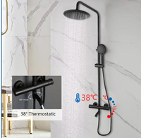 Robinet de douche contemporain monocommande en acier inoxydable finition chromée, avec fonction pluie polie et mitigeur en céramique pour bain et douche