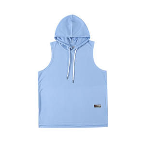 <span class=keywords><strong>Chaleco</strong></span> sin Mangas con Capucha para Hombre, Camiseta Deportiva de Baloncesto para Exteriores, Camiseta Holgada de Fitness, Top sin Mangas - Product Image 4