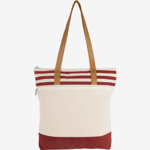 Bolsa de Lona de Algodón <span class=keywords><strong>Cora</strong></span> Lane con Logotipo Personalizado, Bolsa de Regalo al por Mayor con Cierre y Rayas Promocionales - Product Image 2