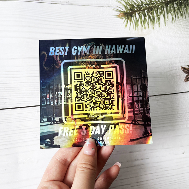 OEM Product Waterproof bar Code Labels Self Adhesive Custom Qr Code Business Vinyl Sticker Custom Logo With QR Code