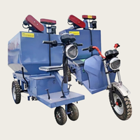 Camion d'alimentation électrique automatique à trois roues pour les fermes porcines, chariot d'alimentation électrique pour élevages