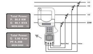 Roktools Digitaler Dreiphasen-Leistungsmesser AC 0,0A-2000A Strommessgerät - Product Image 3