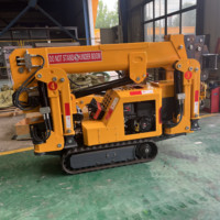 Crawler tipe LTMG Spider Crane 40 meter 12 Tonne Mini derek laba-laba dapat ditarik dengan Gearbox mesin Motor komponen inti