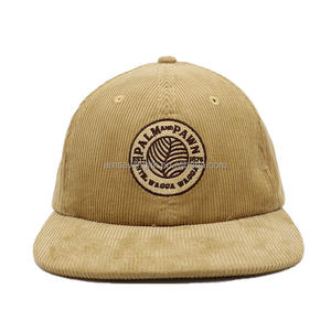Casquette Dad Hat Marron 6 Panneaux avec Logo Brodé 3D, Non Structurée, en Velours Côtelé, Unisexe, pour l'Extérieur, avec Lettres et Nœuds, en Tissu Doux Courant - Product Image 1