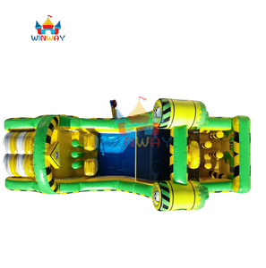Toxic Hazard Inflatable <b>Obstacle</b> <b>Course</b> with Slide - Commercial Grade Inflatable Challenge for Kids & Teens Party Rentals - Product Image 5