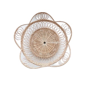 <span class=keywords><strong>Panier</strong></span> à fruits en rotin de style coréen fait main, <span class=keywords><strong>panier</strong></span> à pain et plateau à fruits tissés à la main en forme de pétale, accessoire de photographie populaire - Product Image 5