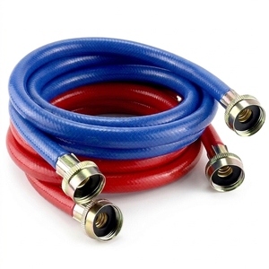 Tuyaux <span class=keywords><strong>de</strong></span> <span class=keywords><strong>machine</strong></span> à <span class=keywords><strong>laver</strong></span> flexibles et durables en PVC KLOE8266-06 3/4" FGH X 3/4" GHT, approuvés CUPC et NSF, pour le marché américain et canadien, garantie 5 ans - Product Image 3