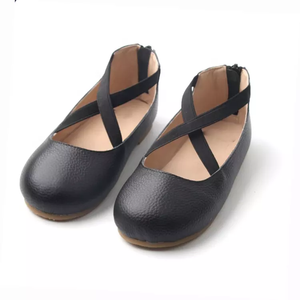 <span class=keywords><strong>Scarpe</strong></span> da ballo per bambini ballerine marroni nere <span class=keywords><strong>scarpe</strong></span> Casual da principessa di colore puro classico Casual per ballerine - Product Image 2