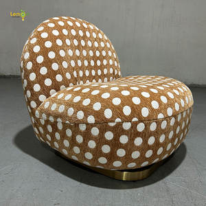 Sofá giratorio para hotel <span class=keywords><strong>boutique</strong></span>, sillón pequeño de tela elegante para apartamento, sillón para sala de estar - Product Image 3