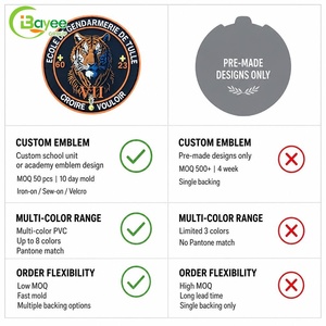 Écussons 3D en PVC/silicone/caoutchouc personnalisés avec logo, à appliquer à chaud, pour vêtements et casquettes - Product Image 2