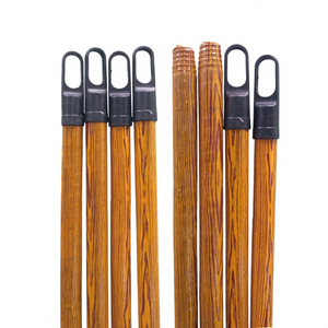 Escoba de madera de eucalipto con mango recubierto de PVC, cerdas con diseño de bandera, fácil limpieza, diseño recto, herramienta de limpieza doméstica Asiawood - Product Image 2