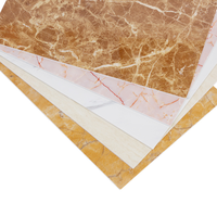 Feuille de marbre PVC UV imperméable, ignifuge et brillante pour la décoration intérieure, salle de bain, cuisine
