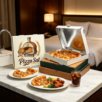 Boîte à pizza en aluminium SP4326, boîte à pizza en carton ondulé pour la restauration et les fast-foods
