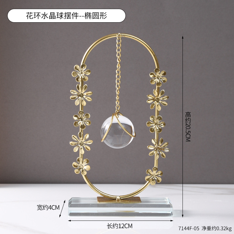 Garland crystal ball ornament--oval shape