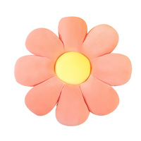 Coussin de siège en forme de marguerite mignonne, oreiller en peluche doux, coussin décoratif floral de dessin animé pour canapé et lit à la maison