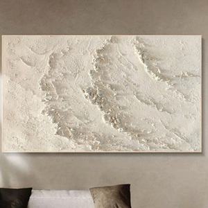 Cuadro al por mayor 3D de playa blanca, pintura al óleo, arte de pared, pintura texturizada de olas del océano, decoración Wabi Sabi para sala de estar y dormitorio - Product Image 6