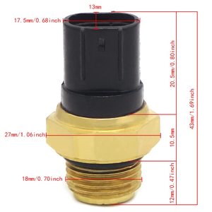 Capteur de température d'eau, interrupteur thermique du <span class=keywords><strong>ventilateur</strong></span> de radiateur 27010-1443 pour Z1000 <span class=keywords><strong>Z750</strong></span> Z750S ZX12R ZX-6RR ZZR1200 - Product Image 6