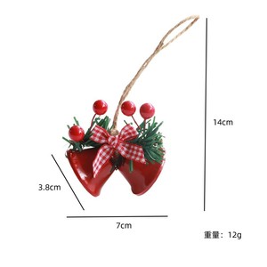 เครื่องประดับตกแต่งต้นคริสต์มาสรูปกระดิ่งหิมะห้าแฉก งานแฮนด์เมด คุณภาพสูง ป้องกันรังสียูวี พร้อมผลเบอร์รี่ ตกแต่งด้วยเหล็ก กันน้ำ - Product Image 4