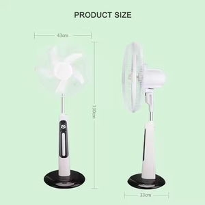 Ventilatori a <span class=keywords><strong>torre</strong></span> e piedistallo per uso domestico da 16 pollici con ricarica solare con ventola verticale 12V con luce - Product Image 4