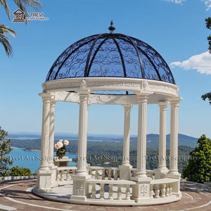 Padiglione in pietra di marmo grande Gazebo a colonna romana maniero esterno - Product Image 3