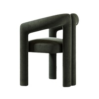 Chaise d'appoint moderne rembourrée, style crème, chaise de salle à manger design avec dossier pour salle de maquillage, chambre à coucher, salon