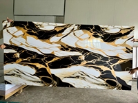 Dalle de pierre de marbre colorée polie à lumière naturelle Panneau mural de fond intérieur en pierre translucide onyx rétro-éclairé
